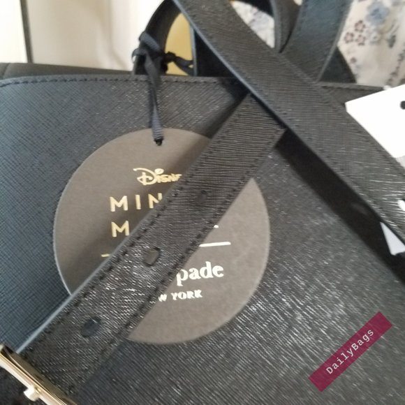 KATE SPADE MINNIE MOUSE DISNEY BLACK BACKPACK - Picture 9 of 15